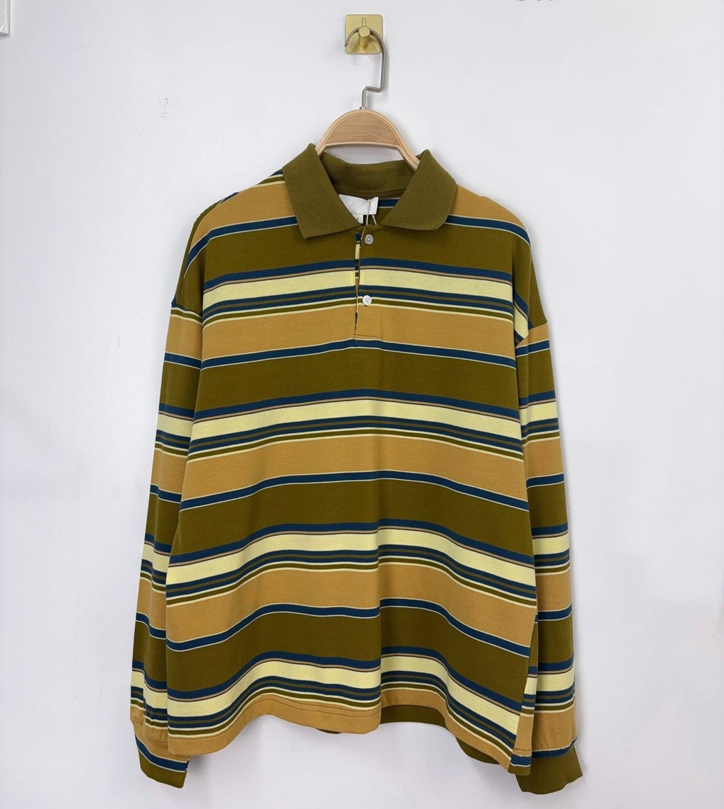Vintage Olive Stripe Polo